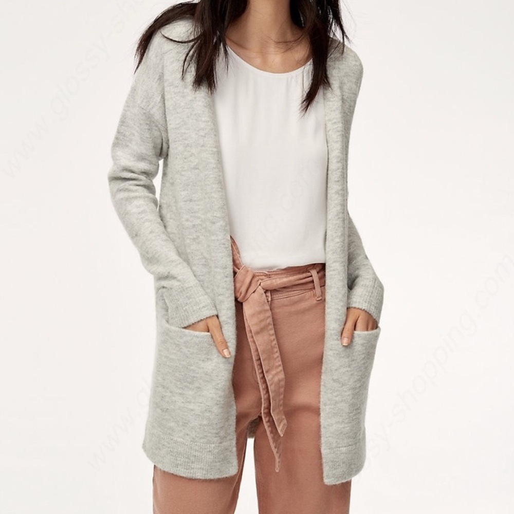 Aritzia Wilfred Free Aronson Sweater Oversized Cardigan Alpaca Wool XS